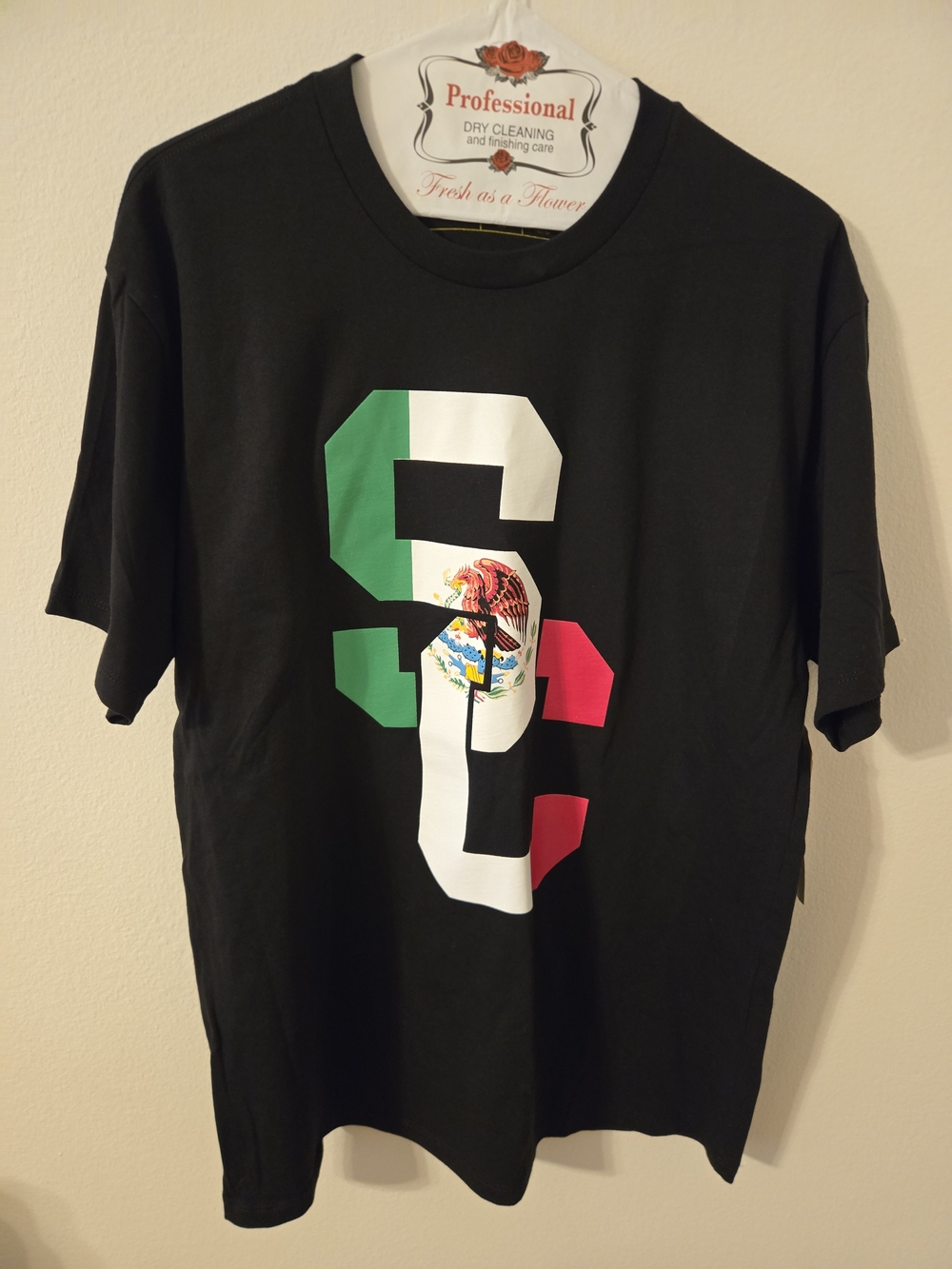 USC Trojans Mexican Flag SC Graphic T-Shirt Black Large NWT